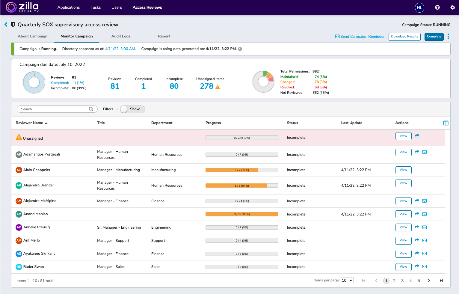 screenshot of Zilla Security